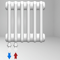 DL 2 Column Radiator 2200x716 Anthracite Bottom Left 50mm