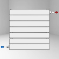 Type 10H Decorative Radiator 514x600 Anthracite (Thin Radiator) Cross-Left Bottom Top Right