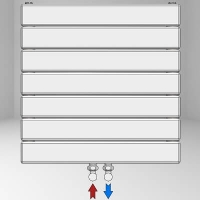 Type 10H Decorative Radiator 514x600 Anthracite (Thin Radiator) Bottom Middle 50mm