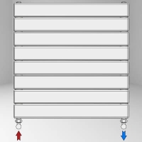 Type 22H Decorative Radiator 588x2600 Matte Black Standard Entry