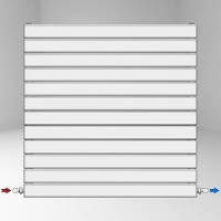 Type 22H Decorative Radiator 884x1900 Matte Black Side-Bottom Right Bottom Left