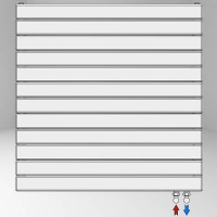 Type 22H Decorative Radiator 884x1900 Matte Black Bottom Right 50mm