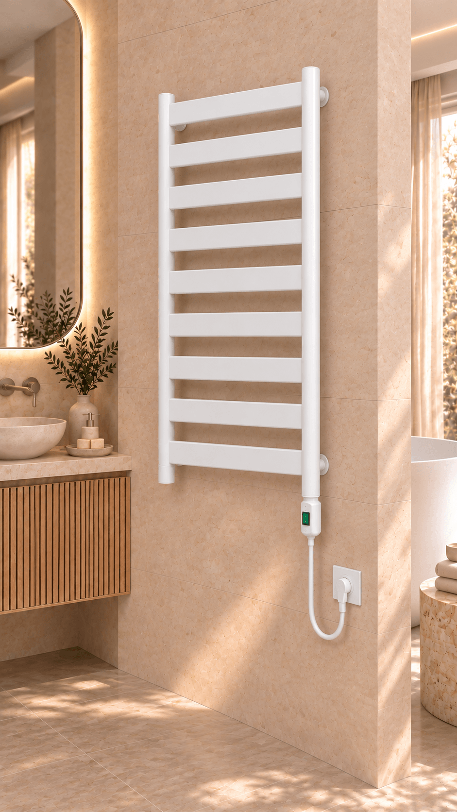 Sèche-serviettes électrique en aluminium