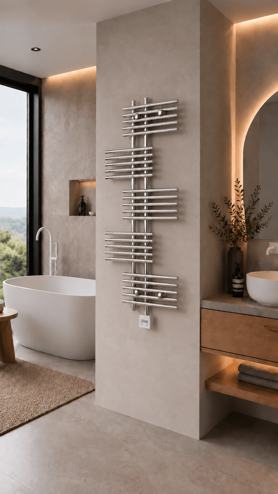 Sèche-serviettes électrique décoratif