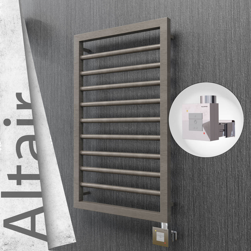 Altair Electric Stainless Steel Towel Rail 400x760 Satin Polished (KTX1 Thermostat) 200W