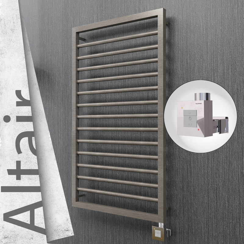 Altair Electric Stainless Steel Towel Rail 500x1040 Satin Polished (KTX1 Thermostat) 300W