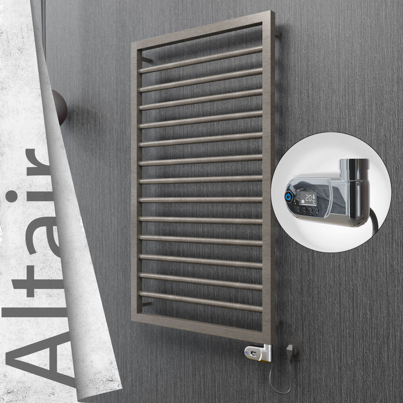 Altair Electric Stainless Steel Towel Rail 500x1040 Satin Polished (Thesis Thermostat) 300W