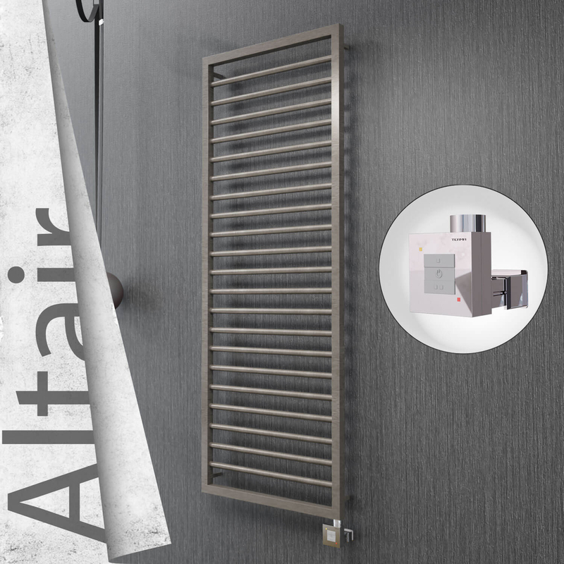 Altair Electric Stainless Steel Towel Rail 500x1600 Satin Polished (KTX1 Thermostat) 600W