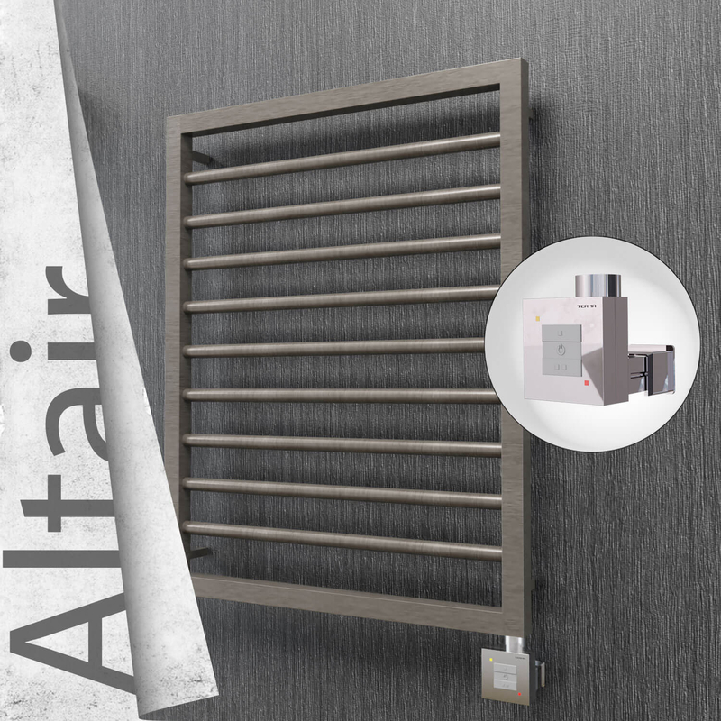 Altair Electric Stainless Steel Towel Rail 500x760 Satin Polished (KTX1 Thermostat) 200W