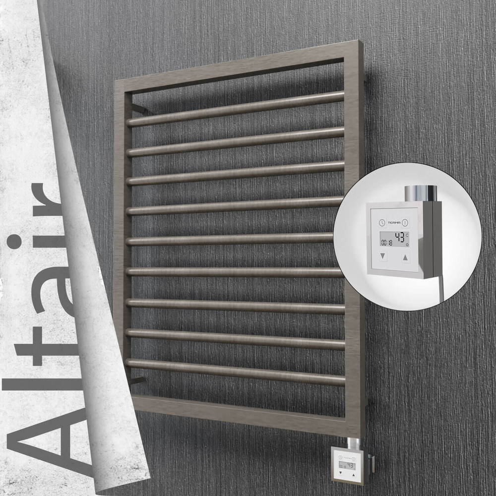 Altair Electric Stainless Steel Towel Rail 500x760 Satin Polished (KTX3 Thermostat) 200W - 1