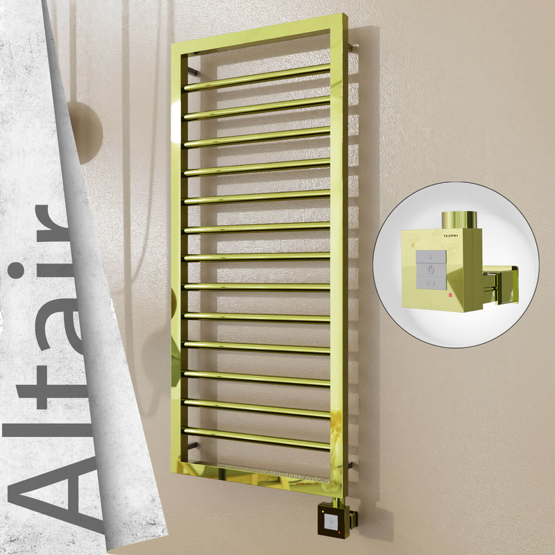 Altair Elektrikli Paslanmaz Çelik Havlupan 400x1040 Altın (KTX1 Termostat) 300W
