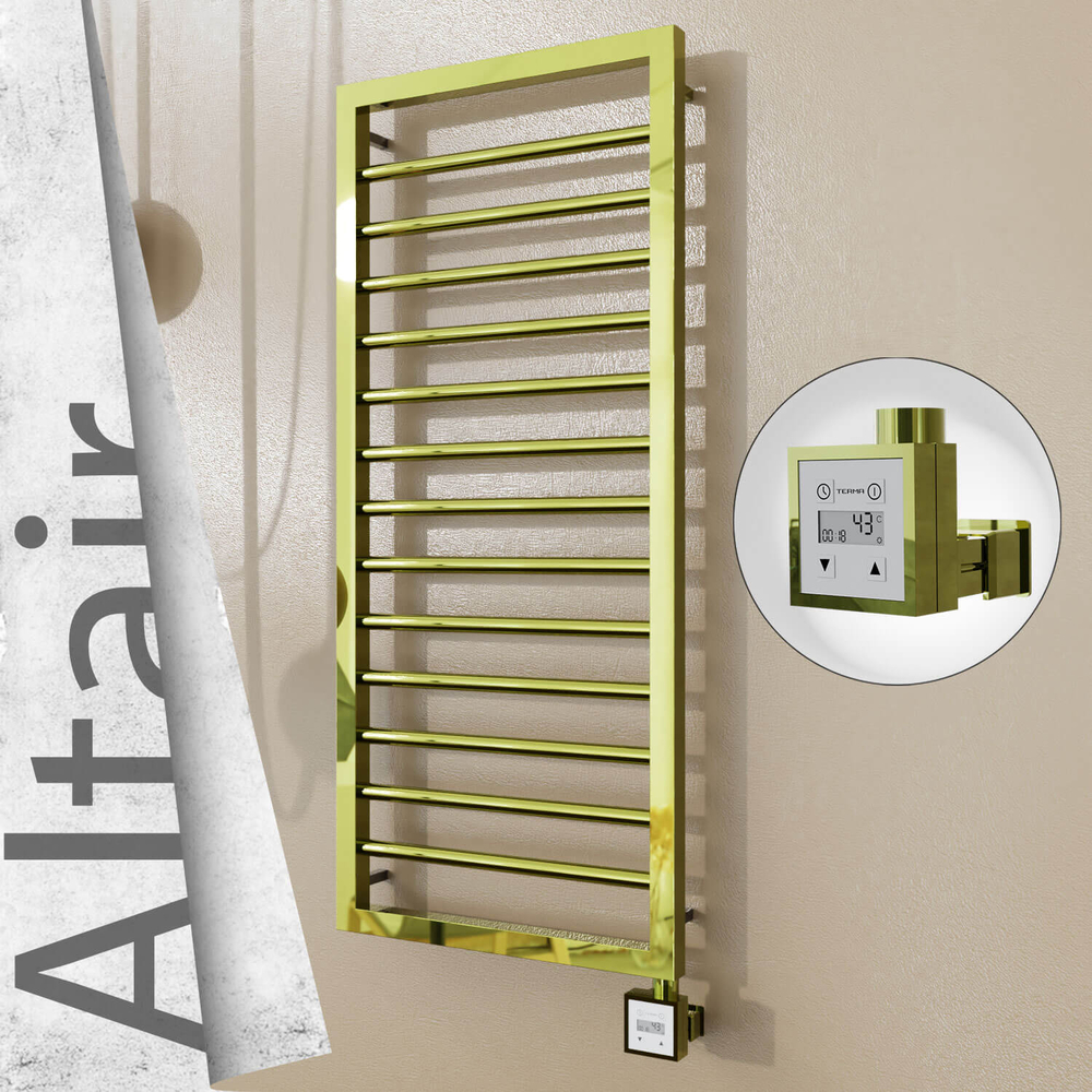 Altair Elektrikli Paslanmaz Çelik Havlupan 400x1040 Altın (KTX3 Termostat) 300W - 1