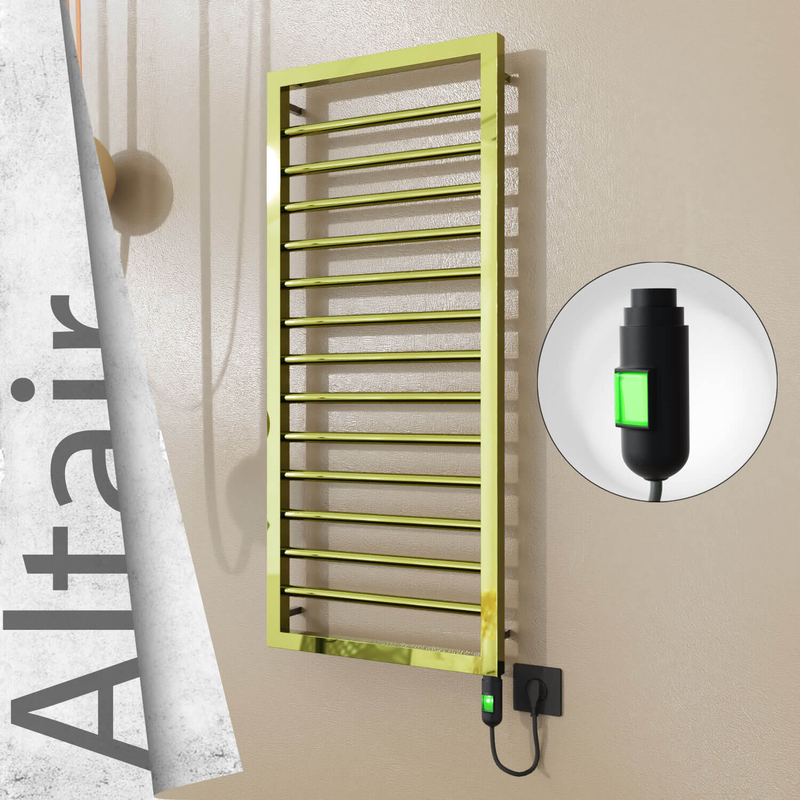 Altair Elektrikli Paslanmaz Çelik Havlupan 400x1040 Altın (On/Off Düğmeli) 300W