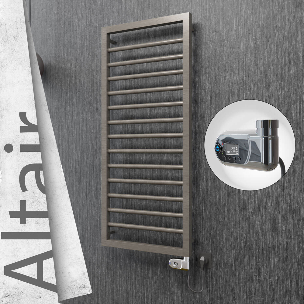 Altair Elektrikli Paslanmaz Çelik Havlupan 400x1040 Satin Polisaj (Thesis Termostat) 300W - 1