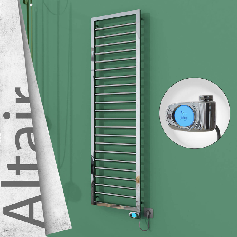 Altair Elektrikli Paslanmaz Çelik Havlupan 400x1600 Ayna Polisaj (Musa Termostat) 300W