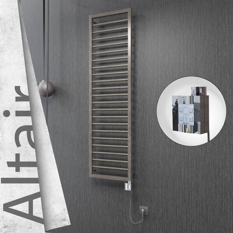 Altair Elektrikli Paslanmaz Çelik Havlupan 400x1600 Satin Polisaj (KTX4 Termostat) 300W Spiral Kablolu