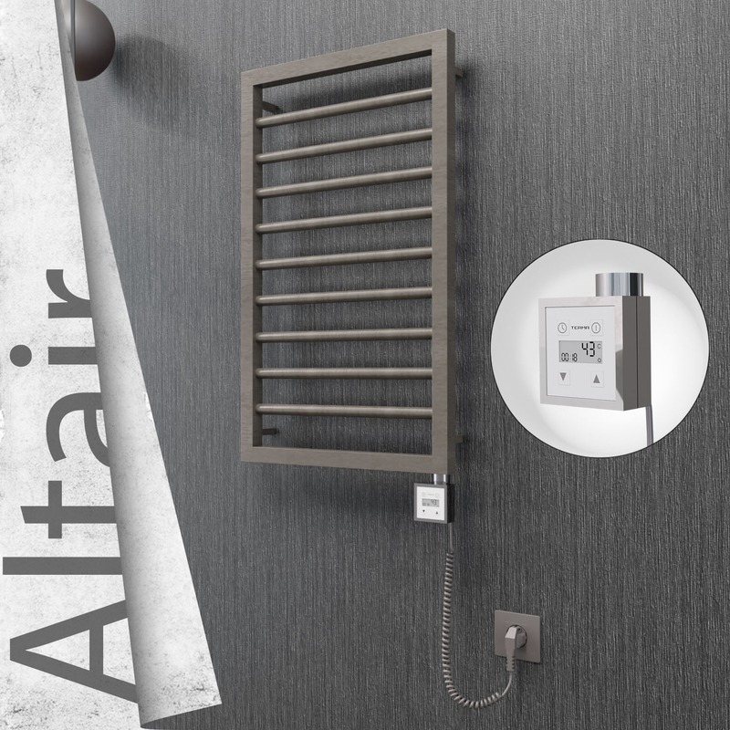Altair Elektrikli Paslanmaz Çelik Havlupan 400x760 Satin Polisaj (KTX3 Termostat) 200W Spiral Kablolu