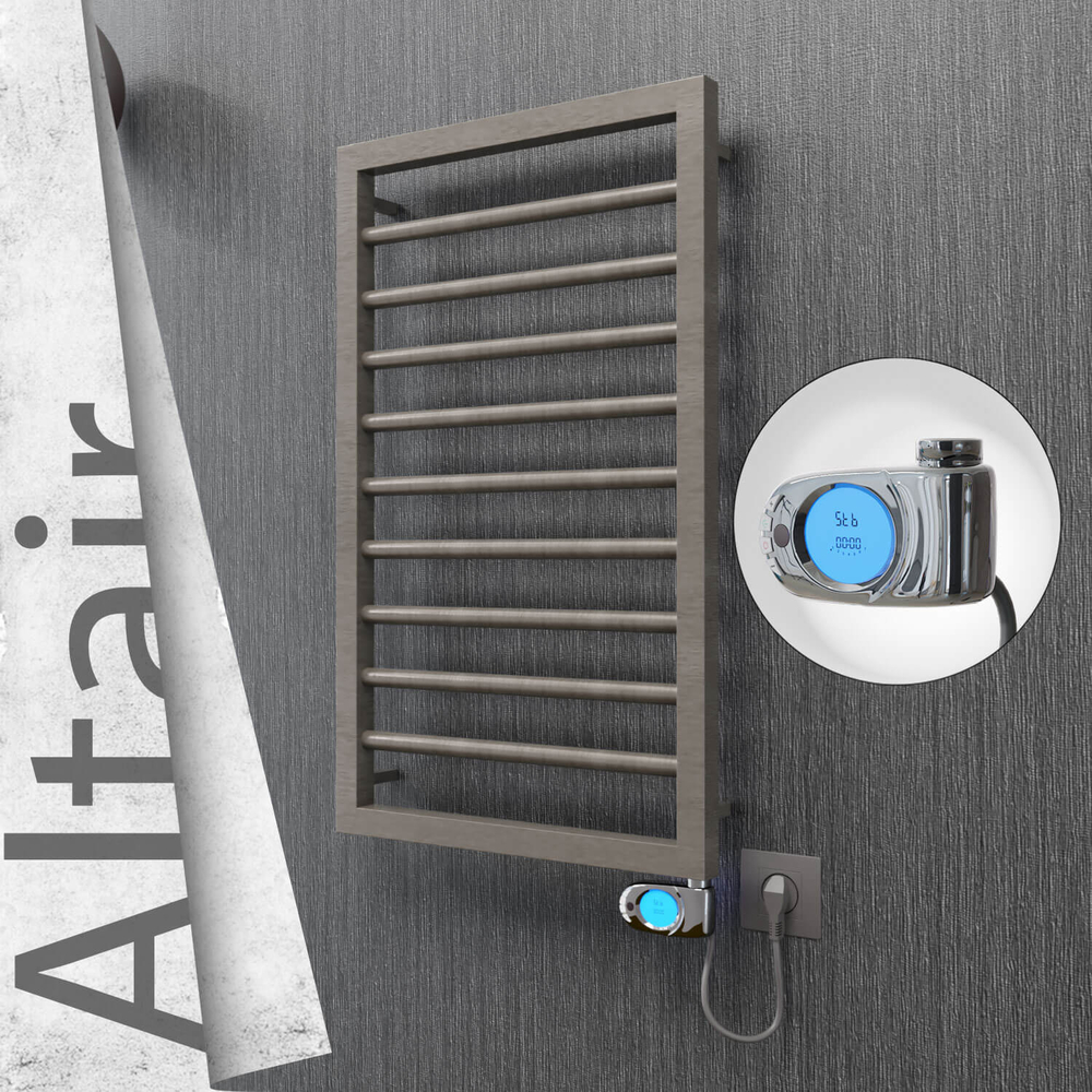Altair Elektrikli Paslanmaz Çelik Havlupan 400x760 Satin Polisaj (Musa Termostat) 200W - 1