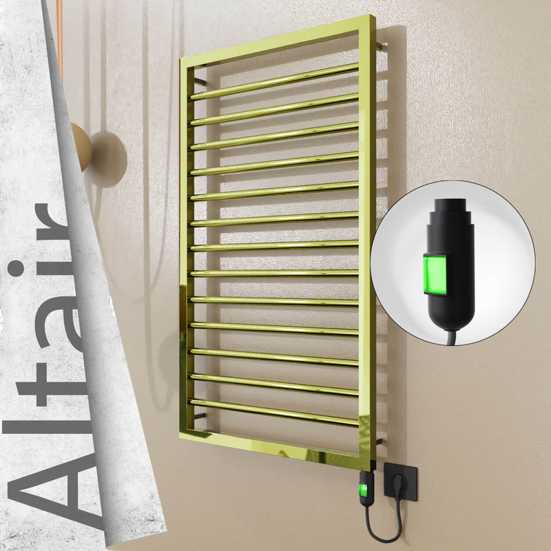 Altair Elektrikli Paslanmaz Çelik Havlupan 500x1040 Altın (On/Off Düğmeli) 300W