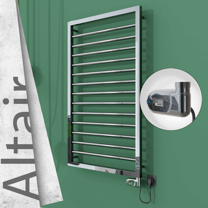 Altair Elektrikli Paslanmaz Çelik Havlupan 500x1040 Ayna Polisaj (Thesis Termostat) 300W 