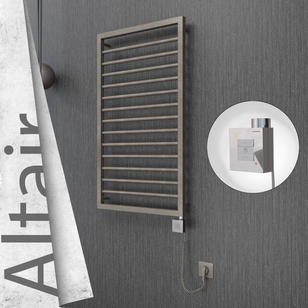 Altair Elektrikli Paslanmaz Çelik Havlupan 500x1040 Satin Polisaj (KTX1 Termostat) 300W Spiral Kablolu - 1