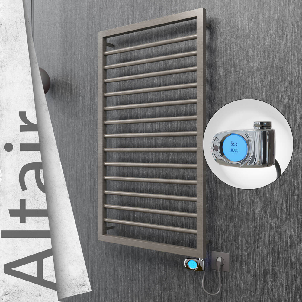 Altair Elektrikli Paslanmaz Çelik Havlupan 500x1040 Satin Polisaj (Musa Termostat) 300W - 1