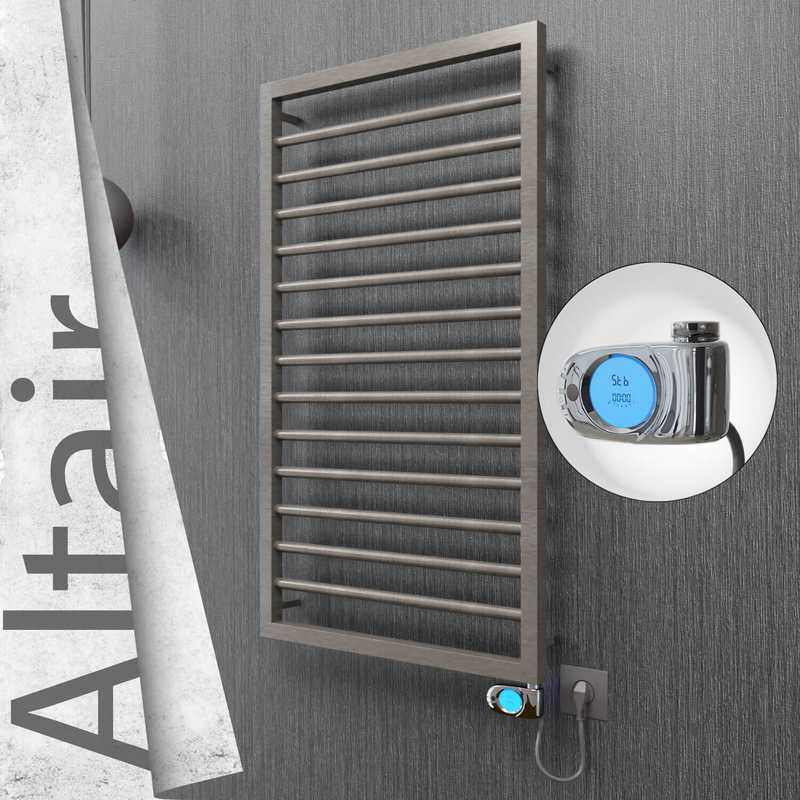 Altair Elektrikli Paslanmaz Çelik Havlupan 500x1040 Satin Polisaj (Musa Termostat) 300W