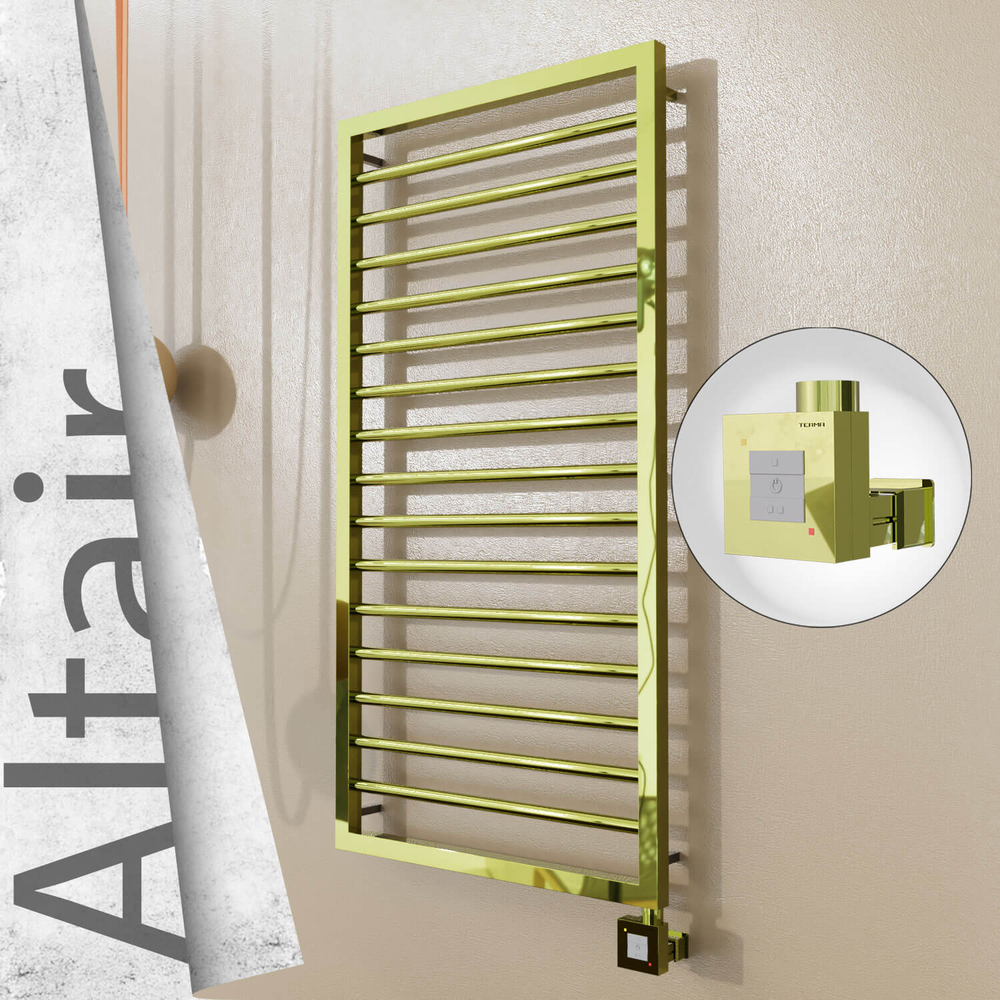 Altair Elektrikli Paslanmaz Çelik Havlupan 500x1180 Altın (KTX1 Termostat) 300W - 1