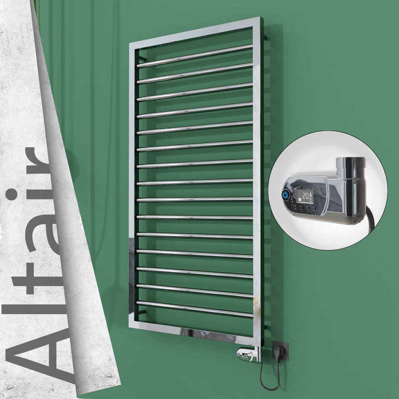 Altair Elektrikli Paslanmaz Çelik Havlupan 500x1180 Ayna Polisaj (Thesis Termostat) 300W