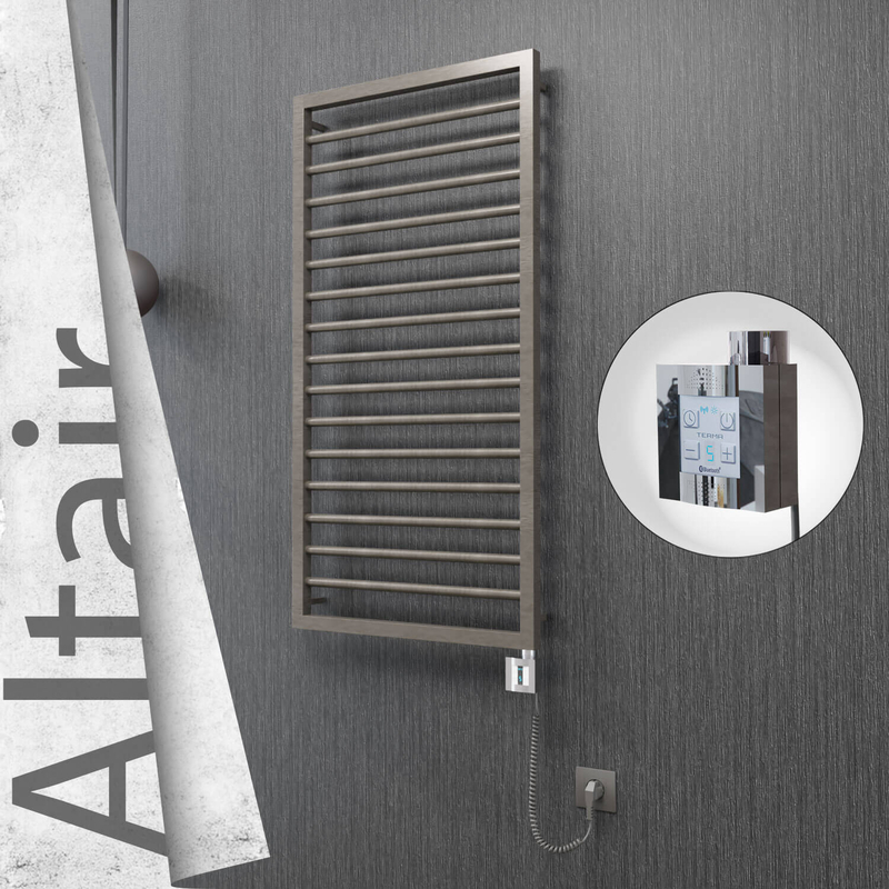 Altair Elektrikli Paslanmaz Çelik Havlupan 500x1180 Satin Polisaj (KTX4 Termostat) 300W Spiral Kablolu