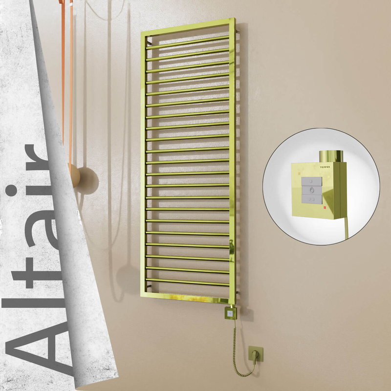 Altair Elektrikli Paslanmaz Çelik Havlupan 500x1600 Altın (KTX1 Termostat) 600W Spiral Kablolu 