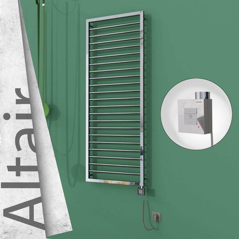 Altair Elektrikli Paslanmaz Çelik Havlupan 500x1600 Ayna Polisaj (KTX1 Termostat) 600W Spiral Kablolu 