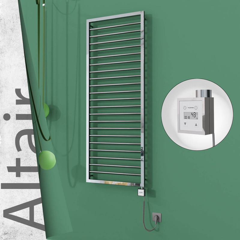 Altair Elektrikli Paslanmaz Çelik Havlupan 500x1600 Ayna Polisaj (KTX3 Termostat) 600W Spiral Kablolu 