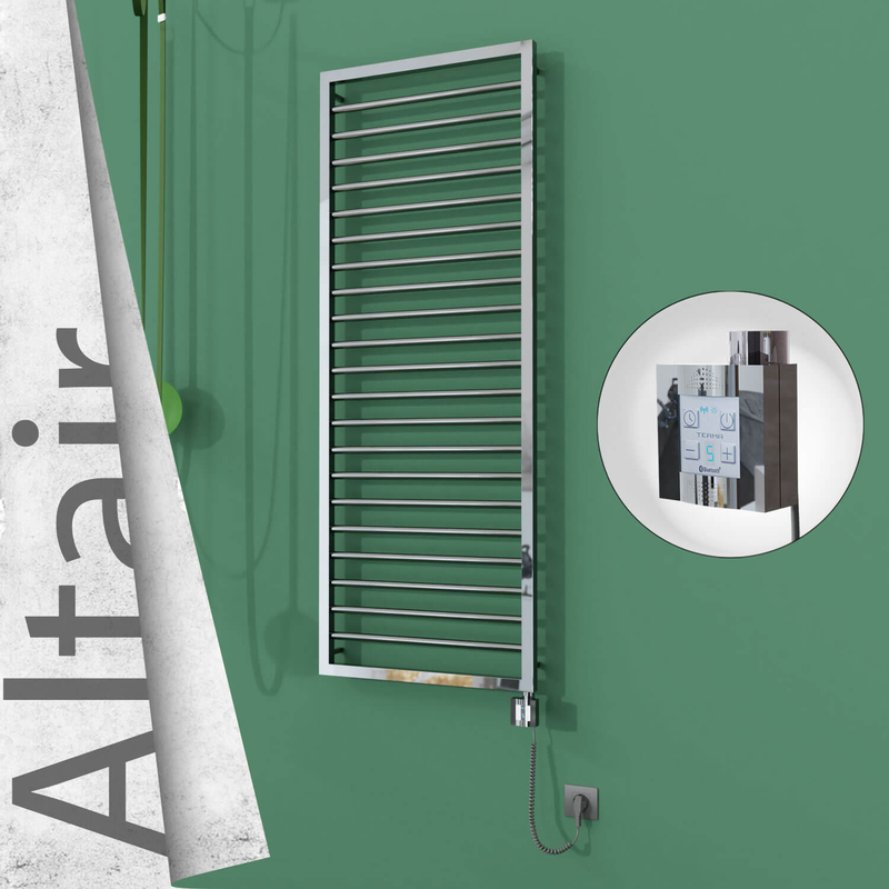 Altair Elektrikli Paslanmaz Çelik Havlupan 500x1600 Ayna Polisaj (KTX4 Termostat) 600W Spiral Kablolu