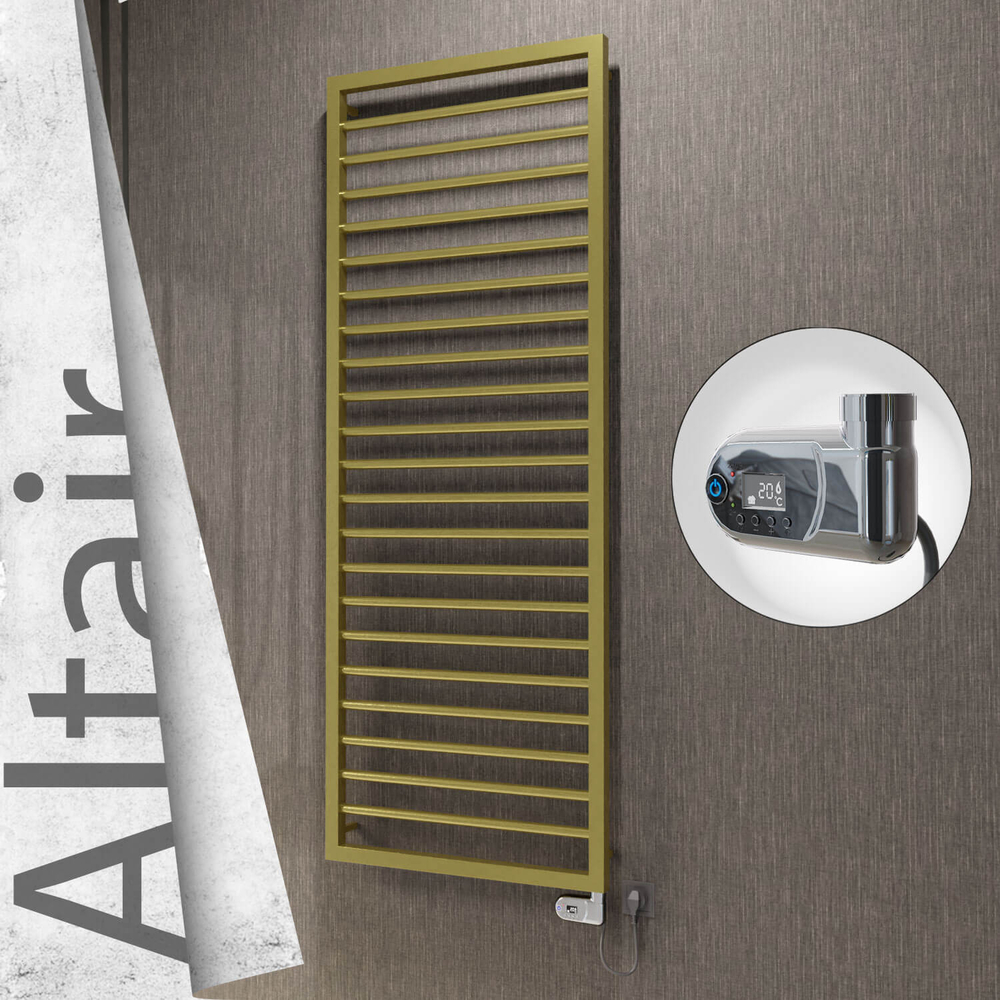 Altair Elektrikli Paslanmaz Çelik Havlupan 500x1600 Satine Altın (Thesis Termostat) 600W - 1