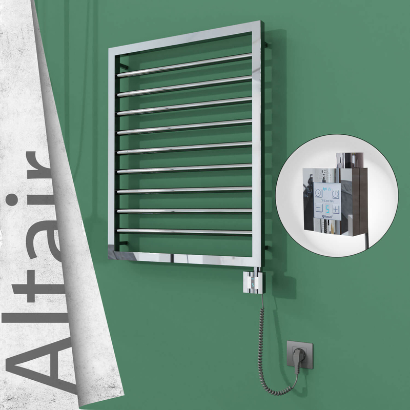 Altair Elektrikli Paslanmaz Çelik Havlupan 500x760 Ayna Polisaj (KTX4 Termostat) 200W Spiral Kablolu