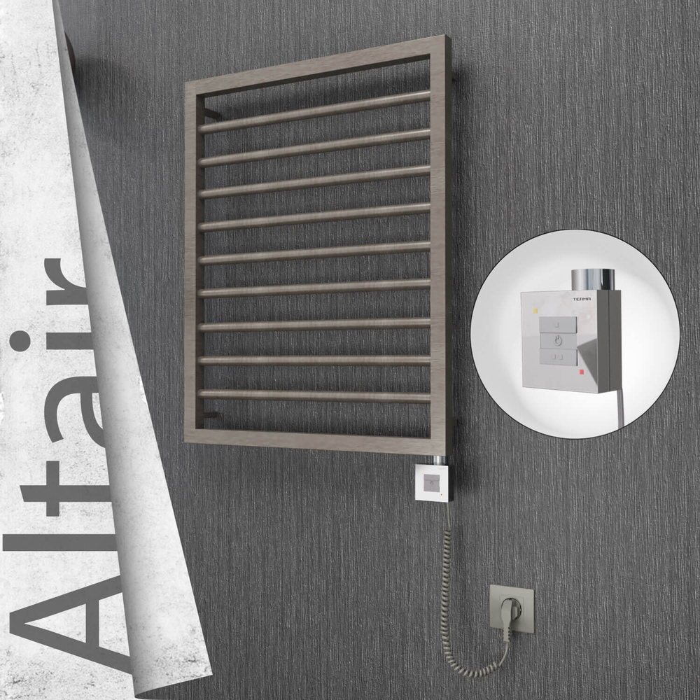 Altair Elektrikli Paslanmaz Çelik Havlupan 500x760 Satin Polisaj (KTX1 Termostat) 200W Spiral Kablolu - 1
