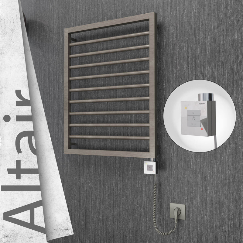 Altair Elektrikli Paslanmaz Çelik Havlupan 500x760 Satin Polisaj (KTX1 Termostat) 200W Spiral Kablolu