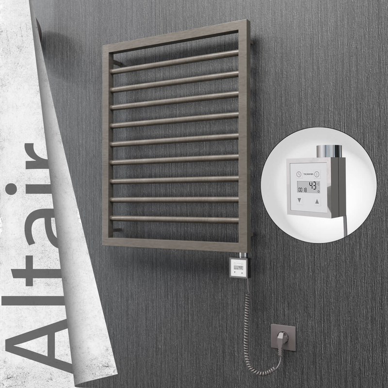 Altair Elektrikli Paslanmaz Çelik Havlupan 500x760 Satin Polisaj (KTX3 Termostat) 200W Spiral Kablolu