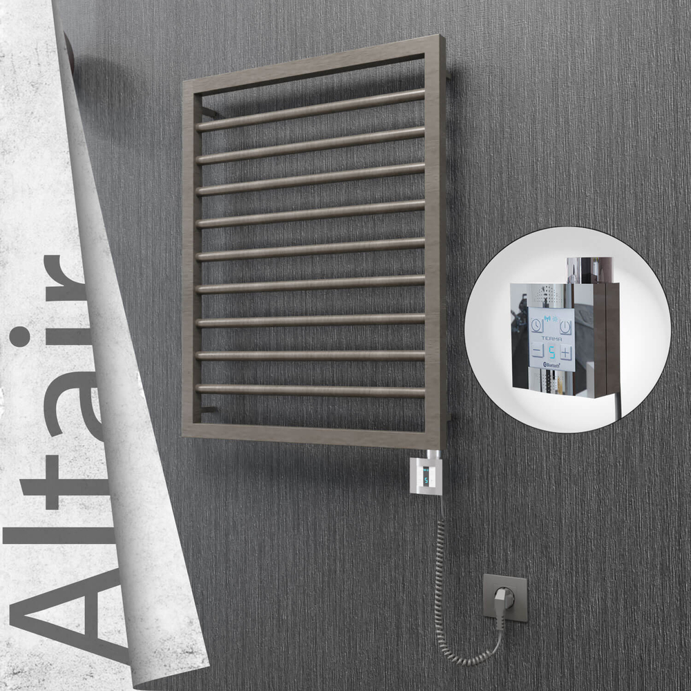 Altair Elektrikli Paslanmaz Çelik Havlupan 500x760 Satin Polisaj (KTX4 Termostat) 200W Spiral Kablolu - 1