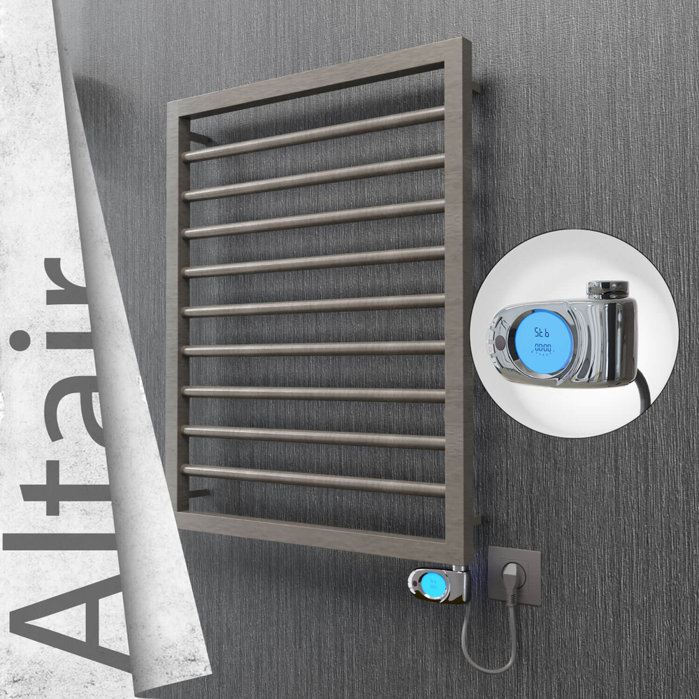 Altair Elektrikli Paslanmaz Çelik Havlupan 500x760 Satin Polisaj (Musa Termostat) 200W - 1