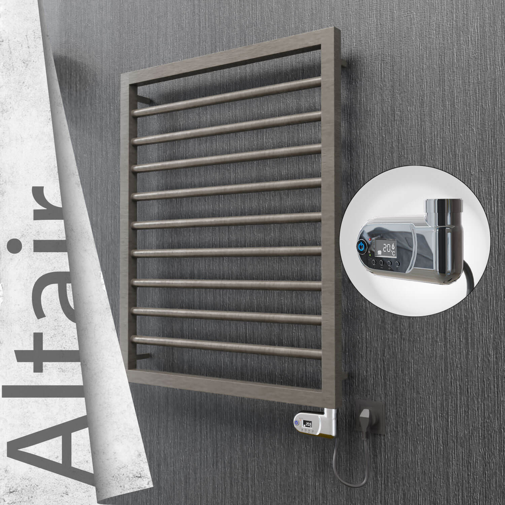 Altair Elektrikli Paslanmaz Çelik Havlupan 500x760 Satin Polisaj (Thesis Termostat) 200W - 1