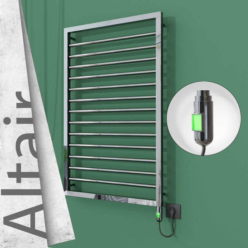 Altair Elektrikli Paslanmaz Çelik Havlupan 600x1040 Ayna Polisaj (On/Off Düğmeli) 300W
