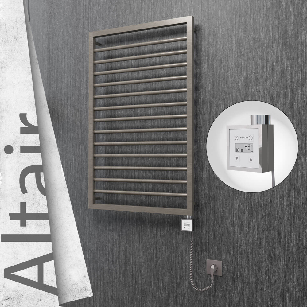 Altair Elektrikli Paslanmaz Çelik Havlupan 600x1040 Satin Polisaj (KTX3 Termostat) 300W Spiral Kablolu - 1
