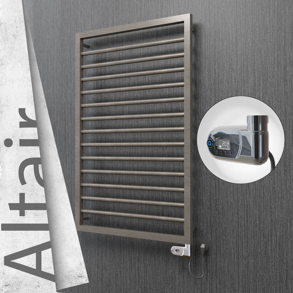Altair Elektrikli Paslanmaz Çelik Havlupan 600x1040 Satin Polisaj (Thesis Termostat) 300W - 1