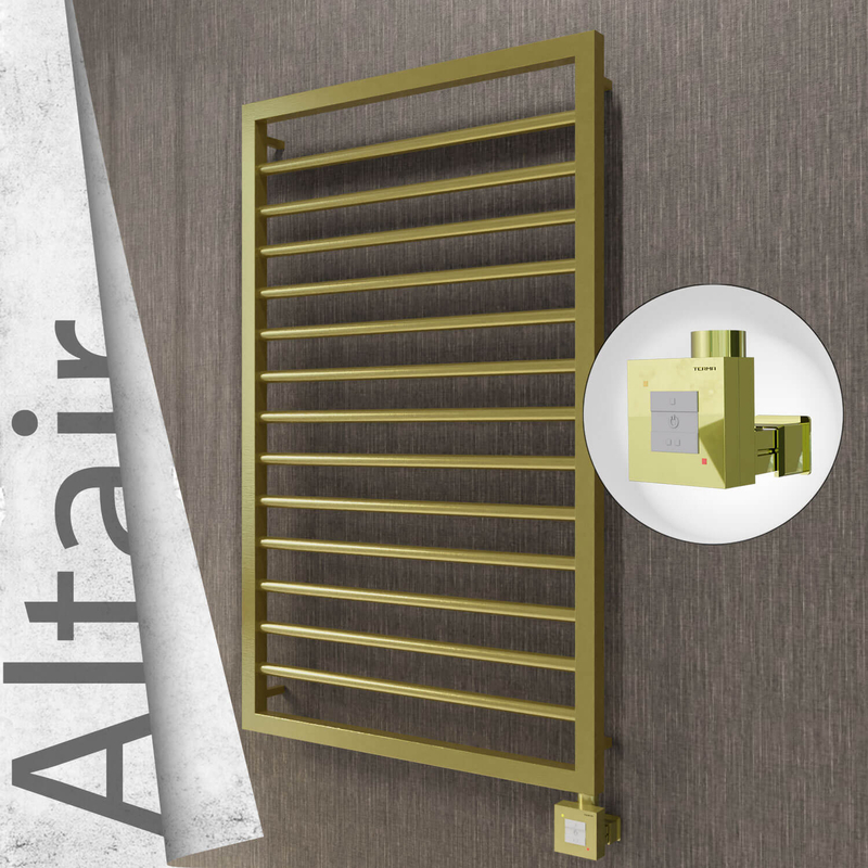 Altair Elektrikli Paslanmaz Çelik Havlupan 600x1040 Satine Altın (KTX1 Termostat) 300W
