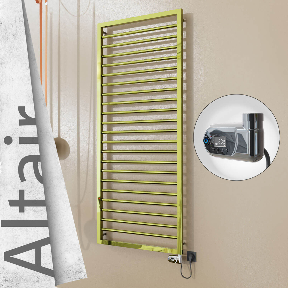 Altair Elektrikli Paslanmaz Çelik Havlupan 600x1600 Altın (Thesis Termostat) 600W - 1