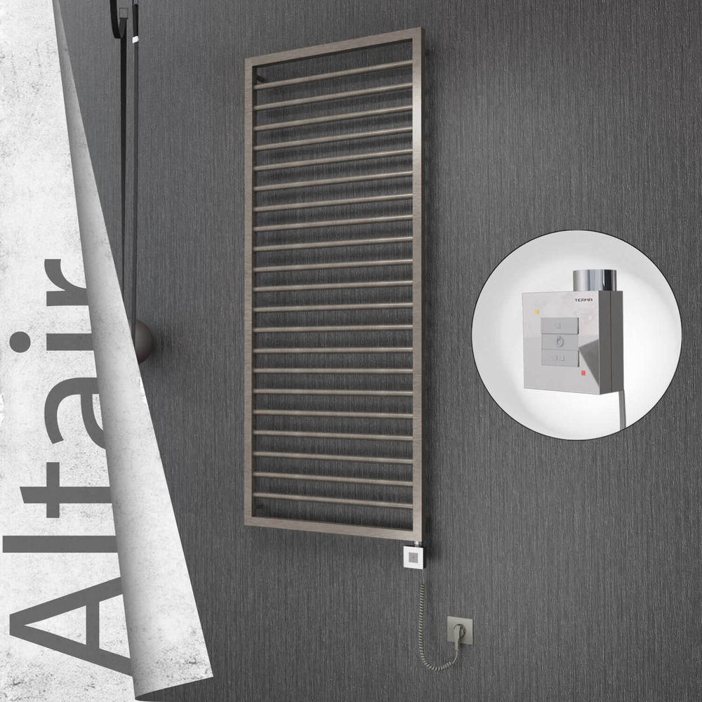 Altair Elektrikli Paslanmaz Çelik Havlupan 600x1600 Satin Polisaj (KTX1 Termostat) 600W Spiral Kablolu - 1