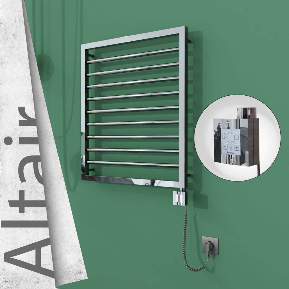 Altair Elektrikli Paslanmaz Çelik Havlupan 600x760 Ayna Polisaj (KTX4 Termostat) 300W Spiral Kablolu - 1