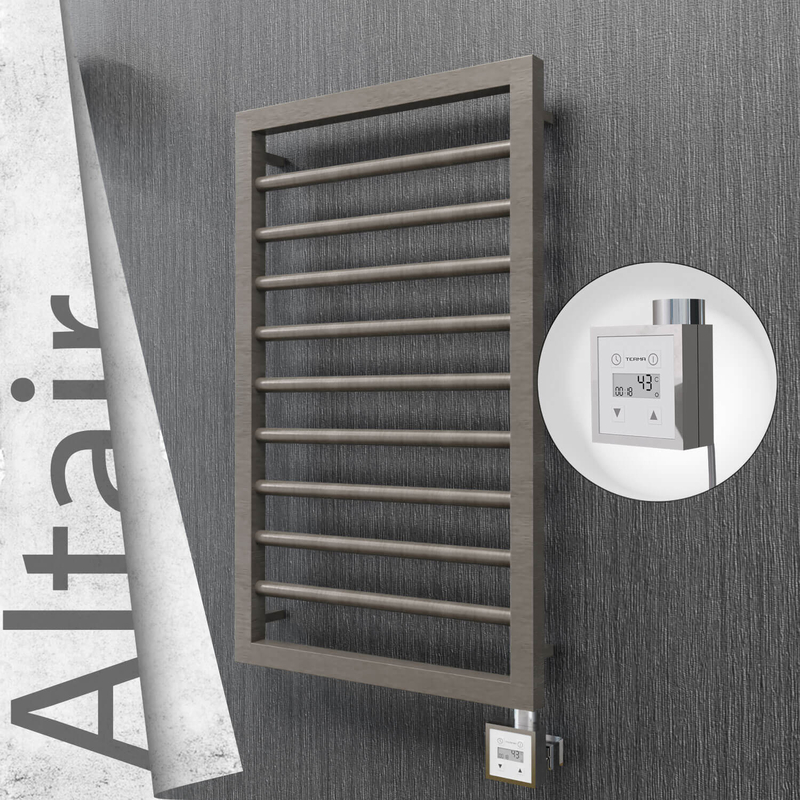 Altair Sèche-serviettes Électrique en Inox 400x760 Poli Satiné (KTX3 Thermostat) 200W 